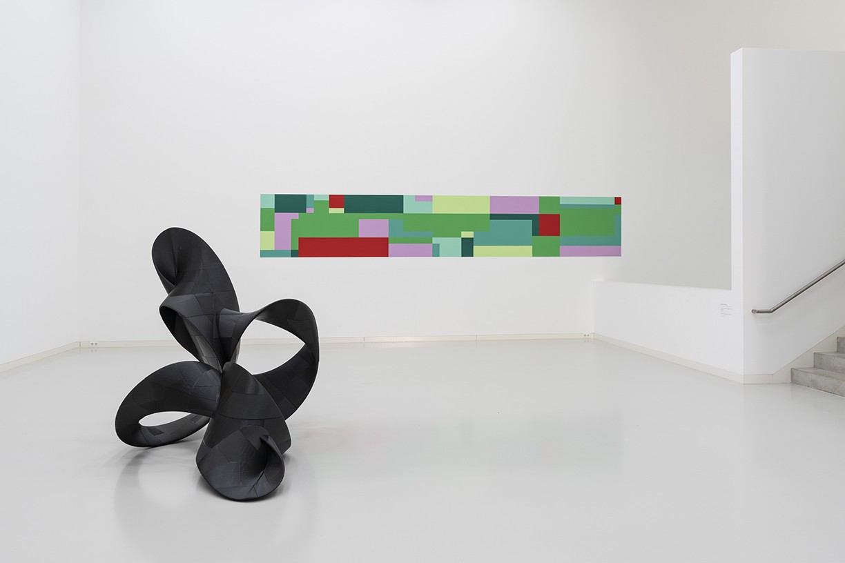 Mural 'Sindelfingen Initiative 2 (green),' 2024 and Film Form 'American Psycho', 2024