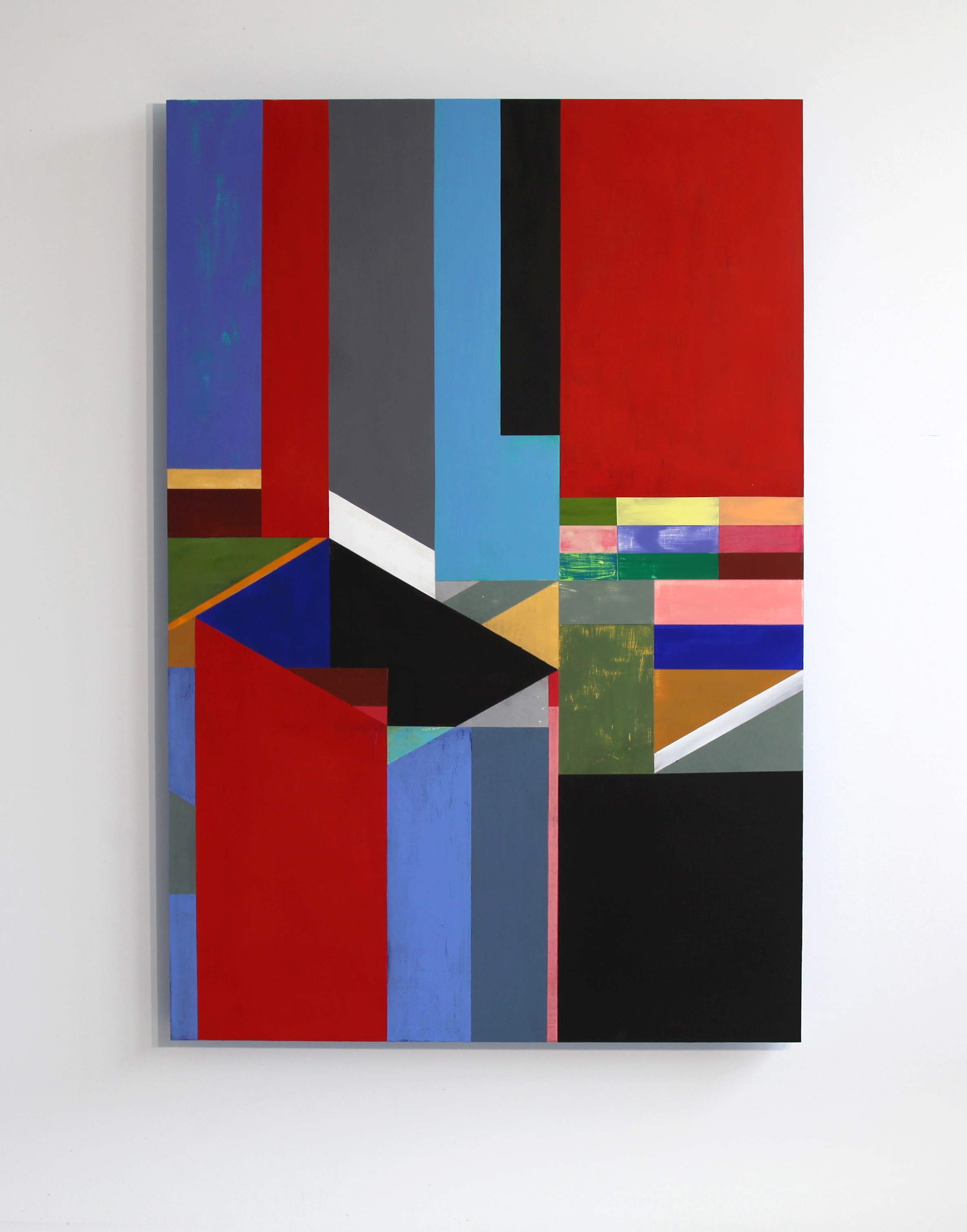 Yerevan Series, Study 4 Pigment, acrylic and gouache on wood Size: 56” x 35” (142 x 89 cm)