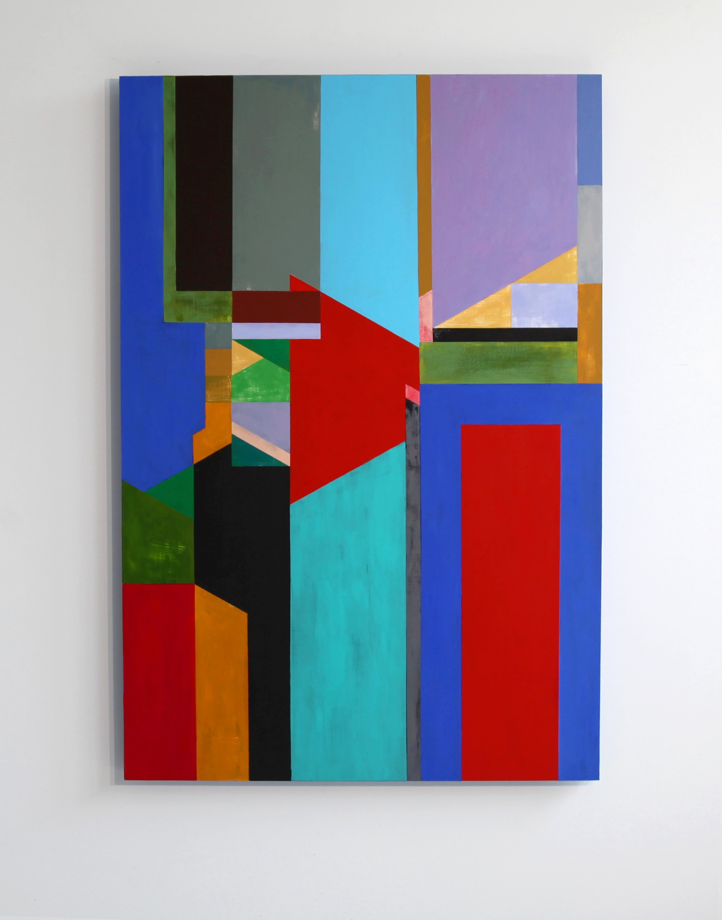 Yerevan Series, Study 5 Pigment, acrylic and gouache on wood Size: 56” x 35” (142 x 89 cm)